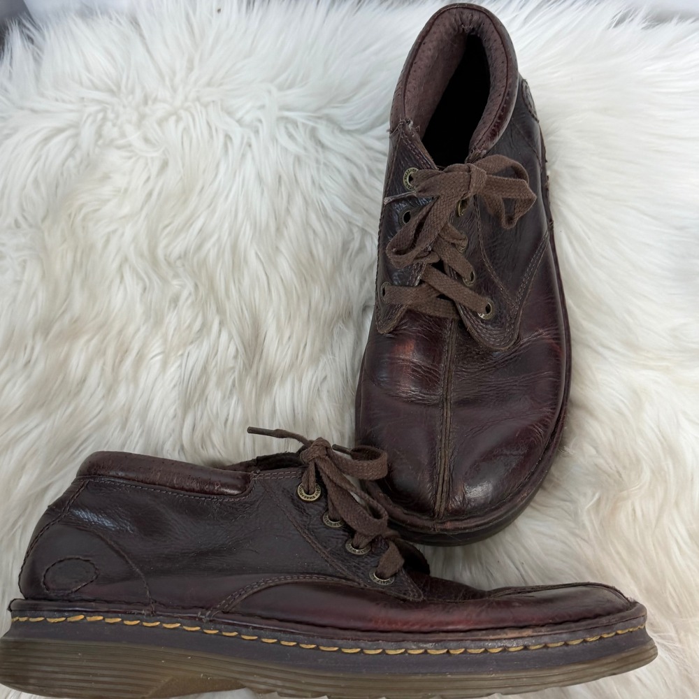 Dr. Martens Mens Brown Leather Split Toe Chukka Boots Air Cushion Sole US 10